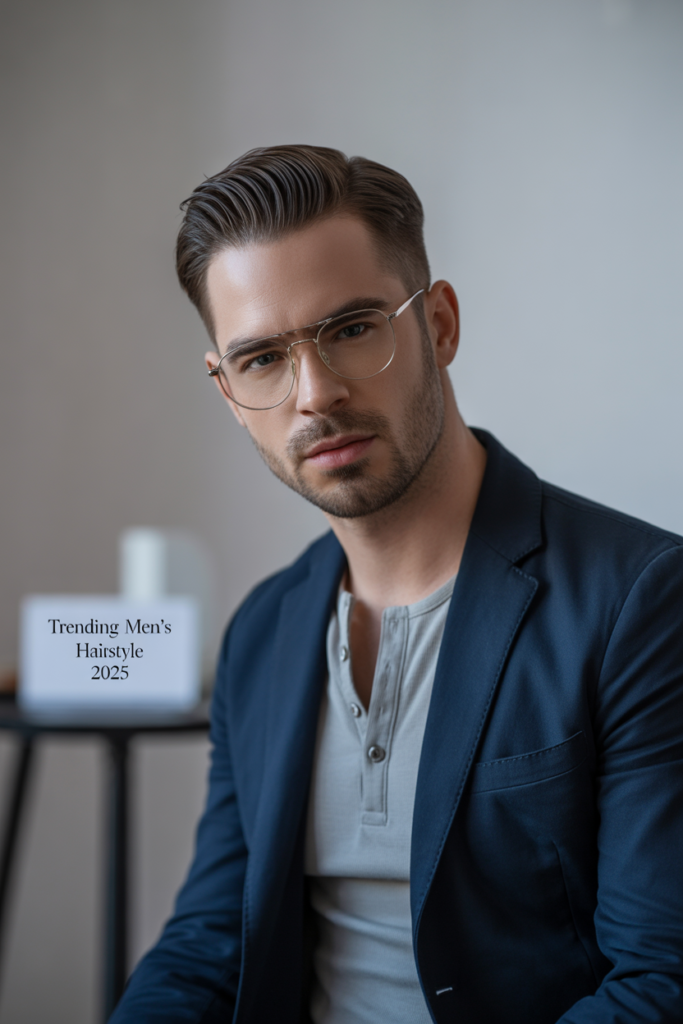 The classic side part is timeless, neat, and elegant.